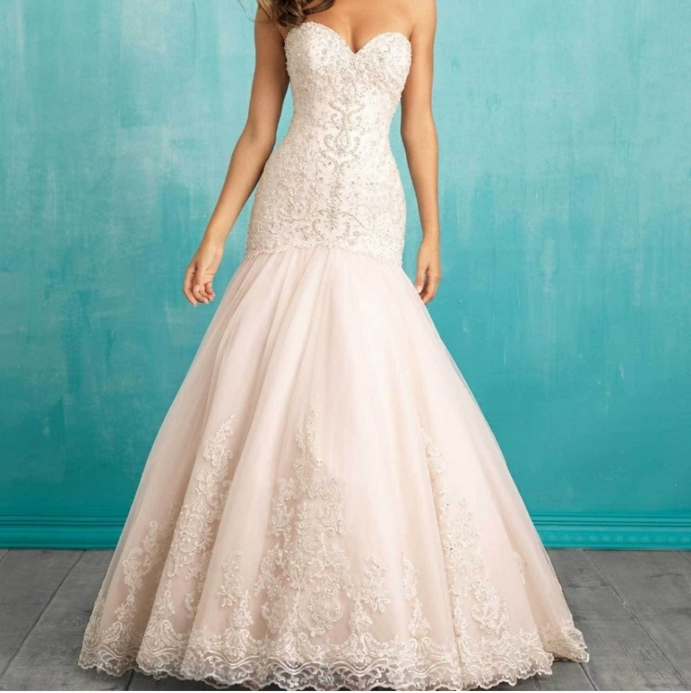 Allure Bridals 9305 New Dropped Waist Bridal Gown